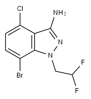 7-溴-4-氯-1-(2,2-二氟乙基)-1H-吲唑-3-胺 结构式