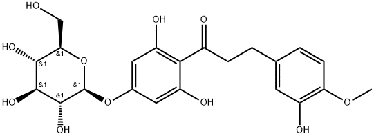 橙皮素二氢查尔酮葡萄糖苷 结构式