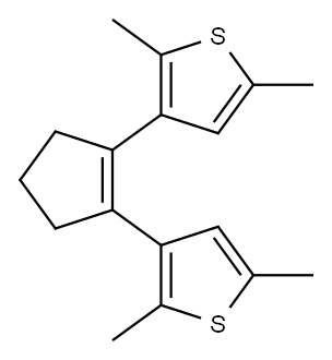 3-[2-(2,5-dimethylthiophen-3-yl)cyclopenten-1-yl]-2,5-dimethylthiophene 结构式