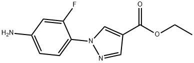 1-(4-氨基-2-氟苯基)-1H-吡唑-4-羧酸乙酯 结构式