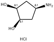 (1A,2A,4A)-4-氨基环戊烷-1-二醇盐酸盐 结构式