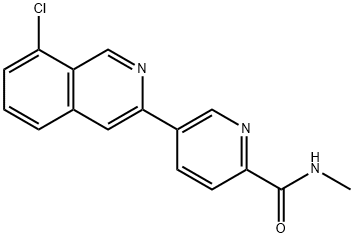 2-Pyridinecarboxamide, 5-(8-chloro-3-isoquinolinyl)-N-methyl- 结构式