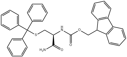 (9H-fluoren-9-yl)methyl N-[(1S)-1-carbamoyl-2-[(triphenylmethyl)sulfanyl]ethyl]carbamate 结构式