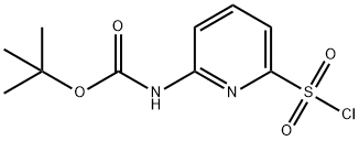 Carbamic acid, N-[6-(chlorosulfonyl)-2-pyridinyl]-, 1,1-dimethylethyl ester 结构式