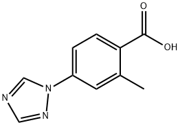 2-甲基-4-(1H-1,2,4-三唑-1-基)苯甲酸 结构式