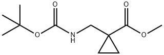Cyclopropanecarboxylic acid, 1-[[[(1,1-dimethylethoxy)carbonyl]amino]methyl]-, methyl ester 结构式