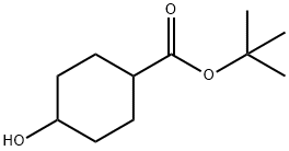 Cyclohexanecarboxylic acid, 4-hydroxy-, 1,1-dimethylethyl ester 结构式