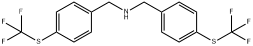 Benzenemethanamine, 4-[(trifluoromethyl)thio]-N-[[4-[(trifluoromethyl)thio]phenyl]methyl]- 结构式