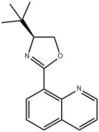(S)-4-(叔丁基)-2-(喹啉-8-基)-4,5-二氢恶唑 结构式