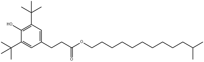 Benzenepropanoic acid, 3,5-bis(1,1-dimethylethyl)-4-hydroxy-, 11-methyldodecyl ester 结构式