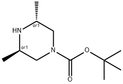 trans-1-Boc-3,5-dimethyl-piperazine 结构式
