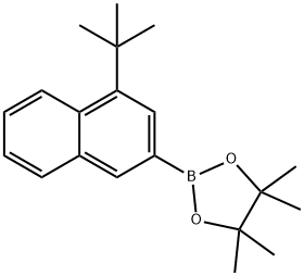 2-(4-(叔丁基)萘 -2- 基)-4,4,5,5- 四甲基 -1,3,2- 二氧杂硼烷 结构式