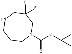 TERT-BUTYL 3,3-DIFLUORO-1,5-DIAZOCANE-1-CARBOXYLATE 结构式