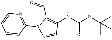 tert-butyl N-[5-formyl-1-(pyridin-2-yl)-1H-pyrazol-4-yl]carbamate 结构式