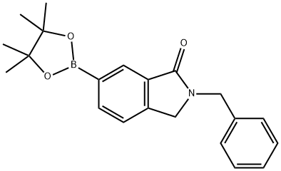 2-苄基-6-(4,4,5,5-四甲基-1,3,2-二氧硼杂环戊烷-2-基)异吲哚啉-1-酮 结构式