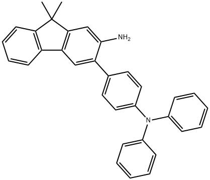 2-氨基-3-((4-二苯基氨基)苯基)-9,9-二甲基芴 结构式