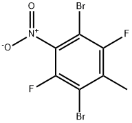 1,4-Dibromo-2,5-difluoro-6-methyl-3-nitrobenzene 结构式