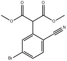 2-(5-溴-2-氰基苯基)丙二酸二甲酯 结构式