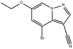 4-溴-6-乙氧基吡唑并[1,5-A]吡啶-3-甲腈 结构式