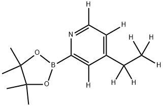 4-(Ethylpyridine-d8)-2-boronic acid pinacol ester 结构式