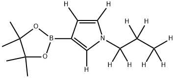 1-(n-Propylpyrrole-d10)-3-boronic acid pinacol ester 结构式