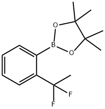 2-[2-(1,1-DIFLUOROETHYL)PHENYL]-4,4,5,5-TETRAMETHYL-1,3,2-DI氧BOROLANE2-[2-(1,1-DIFLUOROETHYL)PHENYL]-4,4,5,5-TETRAMETHYL-1,3,2-DIOXABOROLANE 结构式