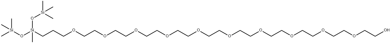 3,6,9,12,15,18,21,24,27,30,35-Undecaoxa-34,36-disilaheptatriacontan-1-ol, 34,36,36-trimethyl-34-[(trimethylsilyl)oxy]- 结构式