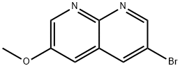 1,8-Naphthyridine, 3-bromo-6-methoxy- 结构式