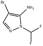 4-溴-1-(二氟甲基)-1H-吡唑-5-胺 结构式