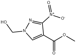 methyl 1-(hydroxymethyl)-3-nitro-1H-pyrazole-4-carboxylate 结构式