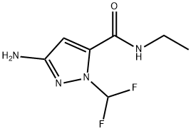 3-amino-1-(difluoromethyl)-N-ethyl-1H-pyrazole-5-carboxamide 结构式
