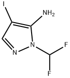 1-(difluoromethyl)-4-iodo-1H-pyrazol-5-amine 结构式
