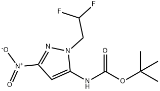 tert-butyl [1-(2,2-difluoroethyl)-3-nitro-1H-pyrazol-5-yl]carbamate 结构式