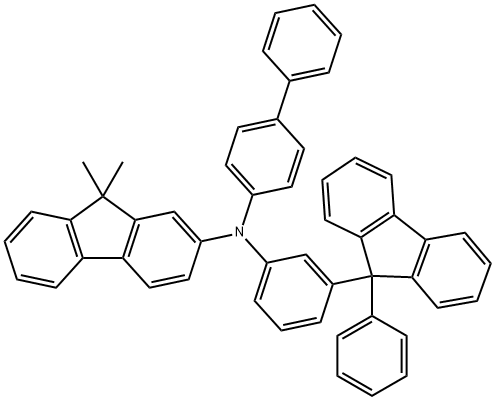 N-([1,1'-联苯基]-4-基)-9,9-二甲基-N-(3-(9-苯基-9H-芴-9-基)苯基)-9H-芴-2- 胺 结构式