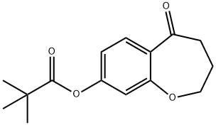 5-氧代-2,3,4,5-四氢苯并[B]氧杂-8-基新戊酸酯 结构式