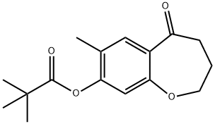 7-甲基-5-氧代-2,3,4,5-四氢苯并[B]氧杂-8-基新戊酸酯 结构式