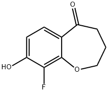 9-氟-8-羟基-3,4-二氢苯并[B]氧杂-5(2H)-酮 结构式