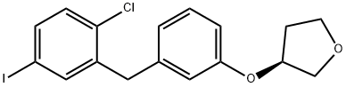 Furan, 3-[3-[(2-chloro-5-iodophenyl)methyl]phenoxy]tetrahydro-, (3S)-