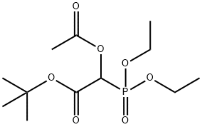叔丁基 2-乙酰氧基-2-(二乙氧基磷酰)乙酸酯 结构式