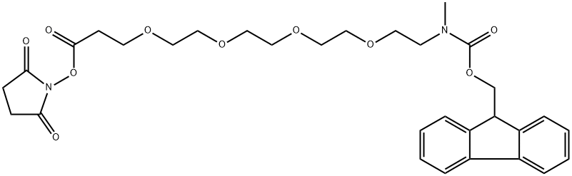 Fmoc-NMe-PEG4-NHS ester 结构式
