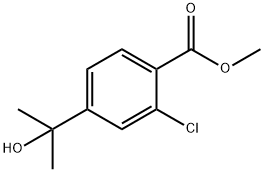 2-氯-4-(2-羟基丙烷-2-基)苯甲酸甲酯 结构式