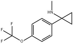 N-methyl-1-(4-(trifluoromethoxy)phenyl)cyclopropanamine 结构式