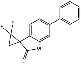 1-([1，1'-biphenyl]-4-yl)-2，2-difluorocyclopropane-1-carboxylic acid 结构式