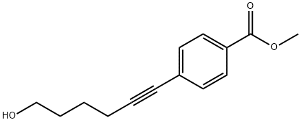 4-(6-羟基己-1-炔-1-基)苯甲酸甲酯 结构式