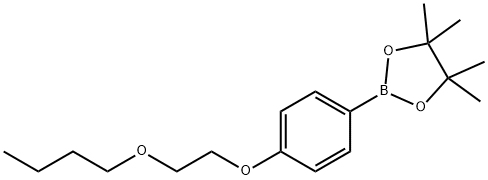 1,3,2-Dioxaborolane, 2-[4-(2-butoxyethoxy)phenyl]-4,4,5,5-tetramethyl- 结构式