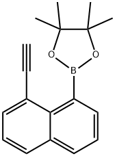 2-(8-乙炔基萘-1-基)-4,4,5,5-四甲基-1,3,2-二氧硼烷 结构式