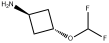 Cyclobutanamine, 3-(difluoromethoxy)-, trans- 结构式