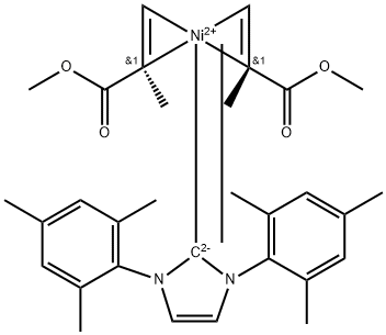 Bis(methyl methacrylate)(1,3-bis(2,4,6-trimethylphenyl)imidazol-2-ylidene)nickel(0), 98% 结构式