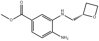 Benzoic acid, 4-amino-3-[[(2S)-2-oxetanylmethyl]amino]-, methyl ester 结构式