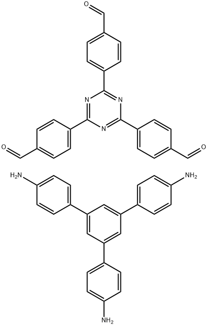 1,3,5-三(4-氨基苯基)苯-2,4,6-三(4-氨苯基)-1,3,5-三嗪共聚物 结构式